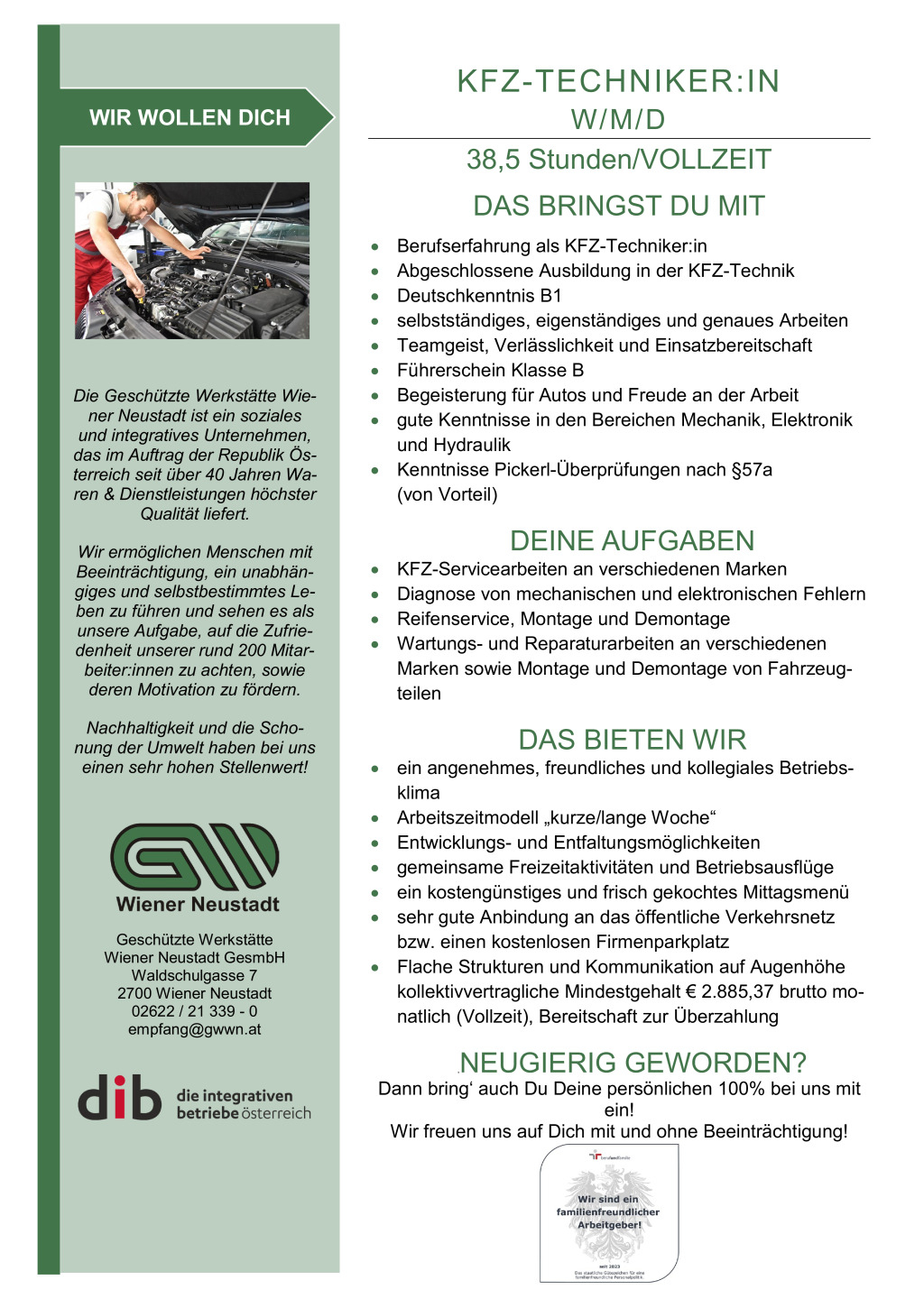 KFZ-Techniker:in m/w/d