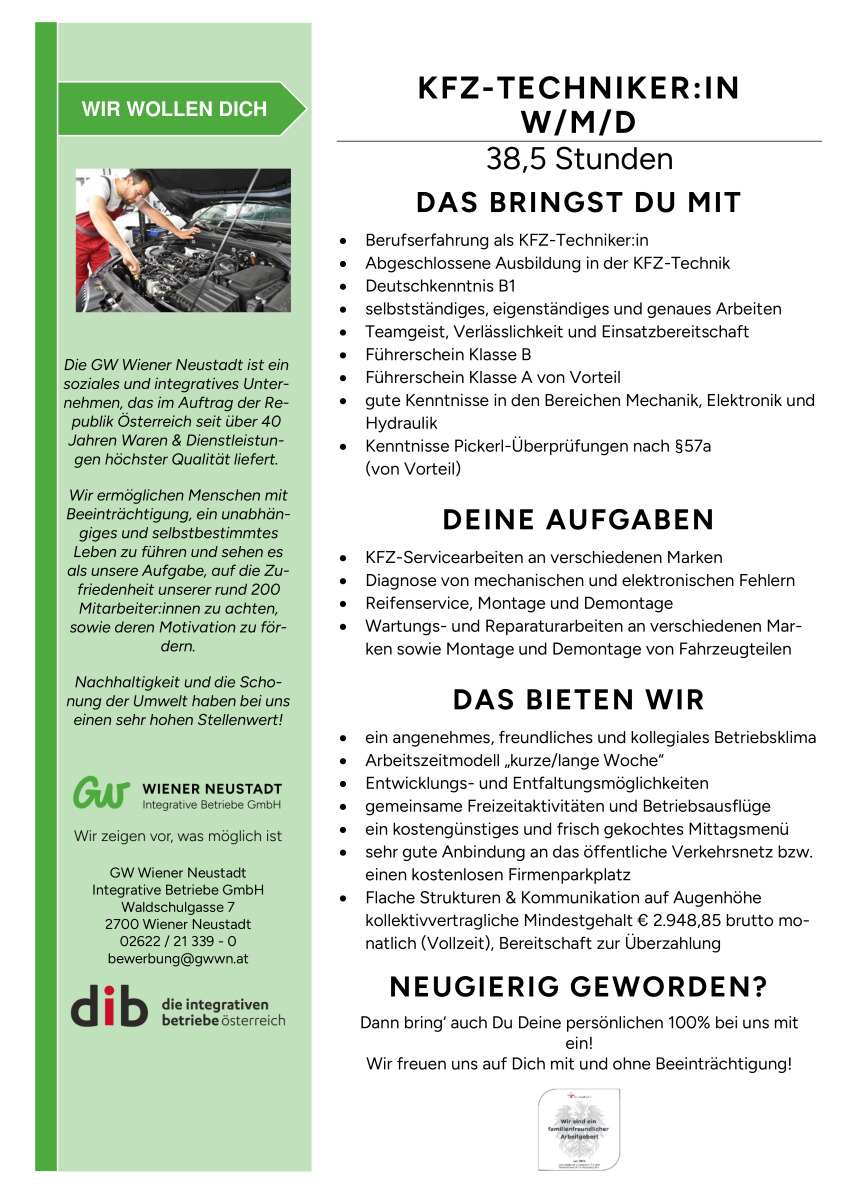 KFZ-Techniker:in 