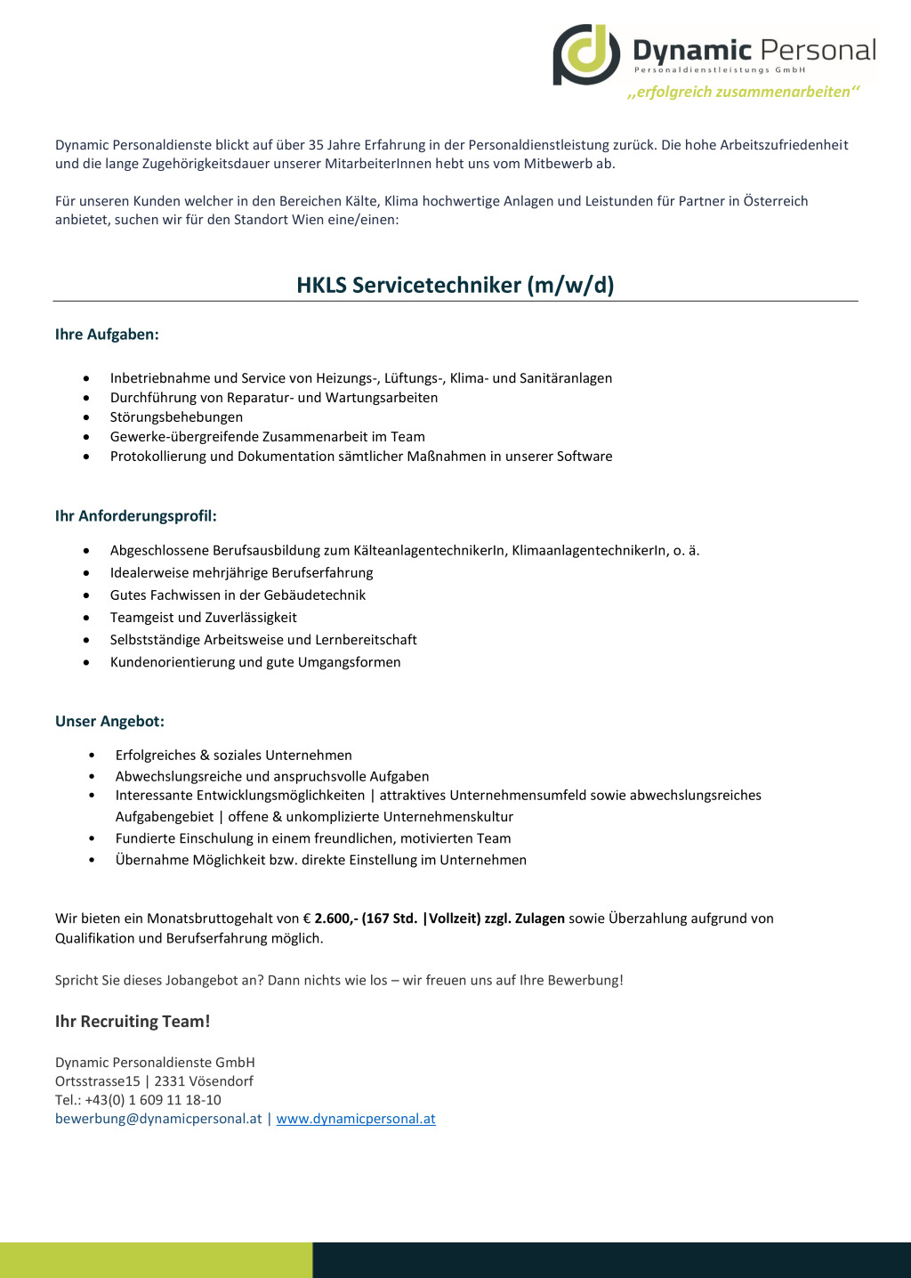 HKLS Servicetechniker (m/w/d)