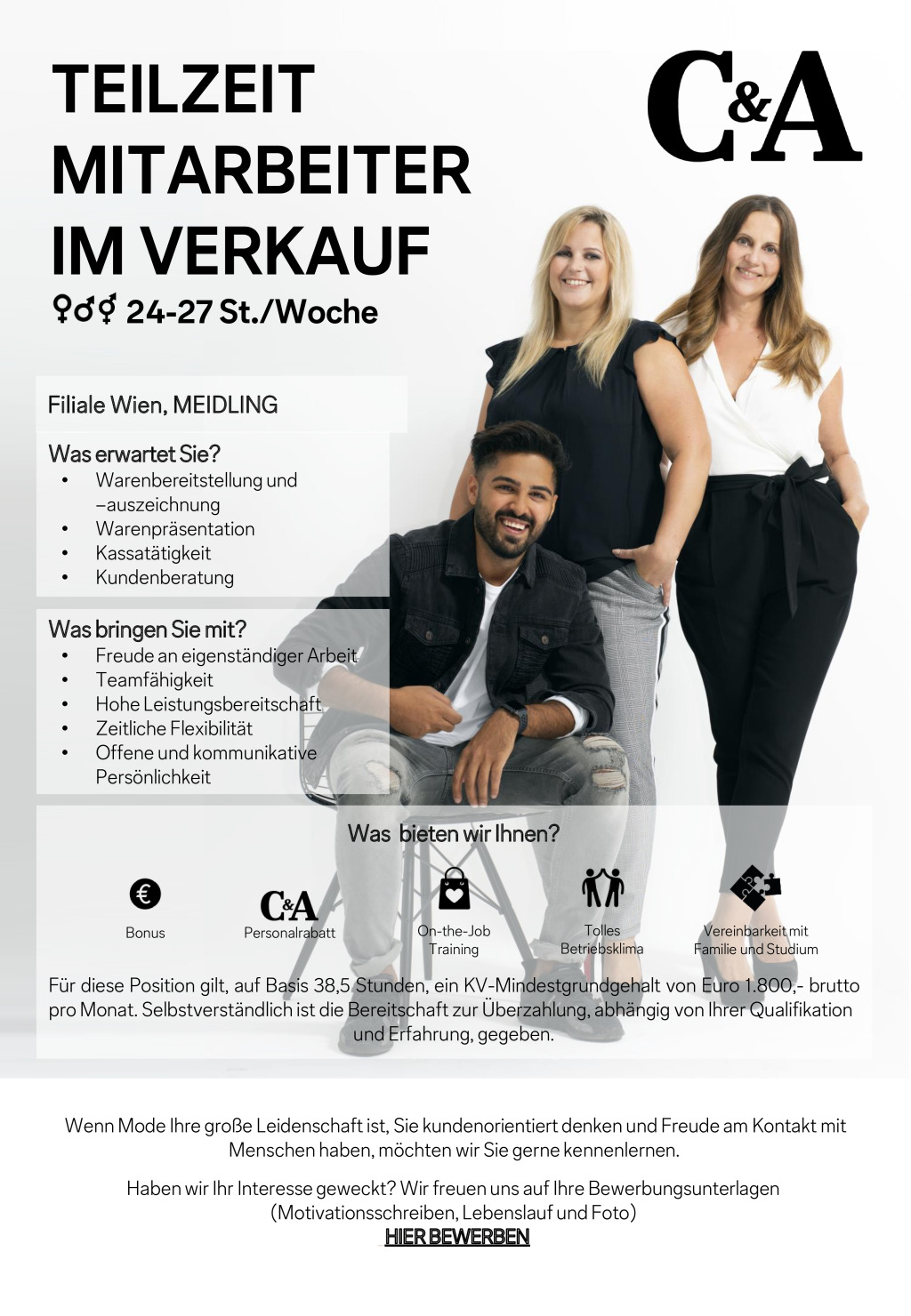 Teilzeit Mitarbeiter (m/w/d) im Verkauf