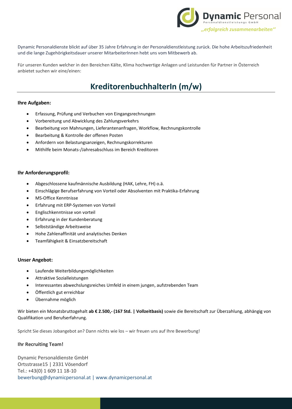 KreditorenbuchhalterIn (m/w)