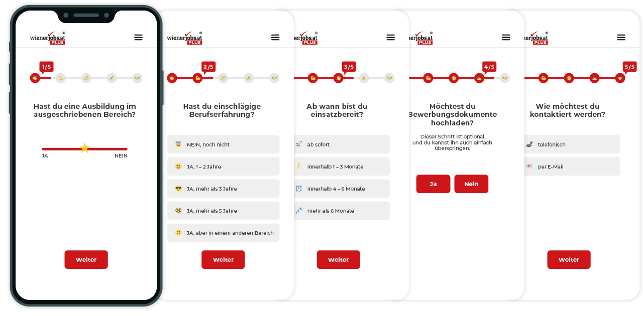 Bewerbungsfunnel - Fragen beantworten statt Bewerbungsdokumente